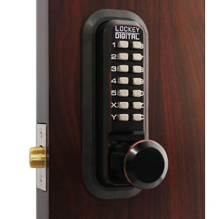 Lockey Mechanical Keyless Lock W/ Passage Double Combination Oil Rubbed Bronze 2830DC-OB